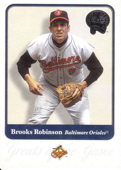 BROOKS ROBINSON 2001 GREATS OF THE GAME #22 BALTIMORE ORIOLES