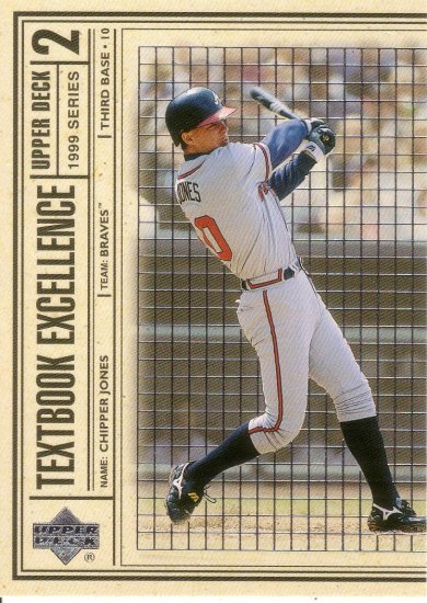 CHIPPER JONES 1999 UPPER DECK TEXTBOOK EXCELLENCE #T3 ATLANTA BRAVES AllstarZsports.com