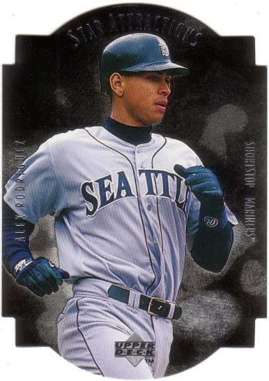 ALEX RODRIGUEZ 1997 UPPER DECK STAR ATTRACTIONS #SA11 DIE-CUT SEATTLE MARINERS AllstarZsports.com