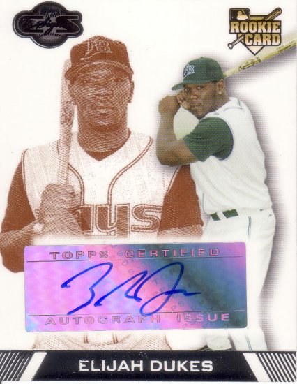 ELIJAH DUKES 2007 TOPPS CO-SIGNERS #119 114/200 GOLD ROOKIE TAMPA BAY DEVIL RAYS AllstarZsports.com