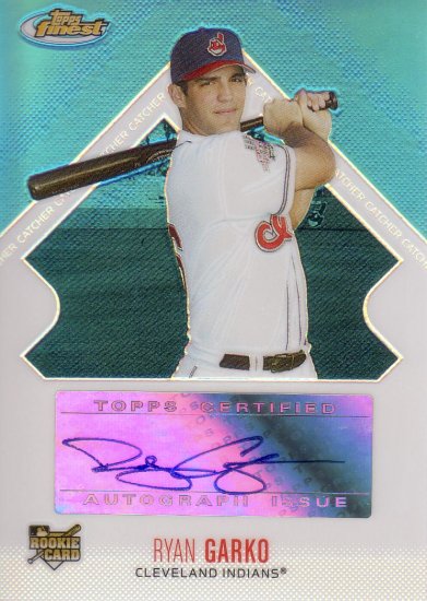 RYAN GARKO 2006 FINEST #152 BLUE REFRACTOR 101/299 ROOKIE AUTO CLEVELAND INDIANS AllstarZsports.com