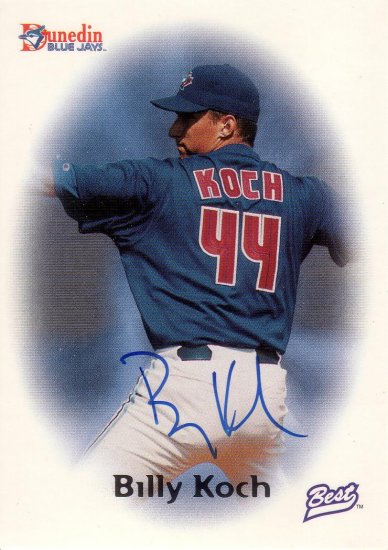 BILLY KOCH 1998 BEST #9 AUTOGRAPH DUNEDIN BLUE JAYS AllstarZsports.com