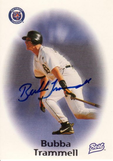 BUBBA TRAMMELL 1998 BEST #18 AUTOGRAPH DETROIT TIGERS AllstarZsports.com
