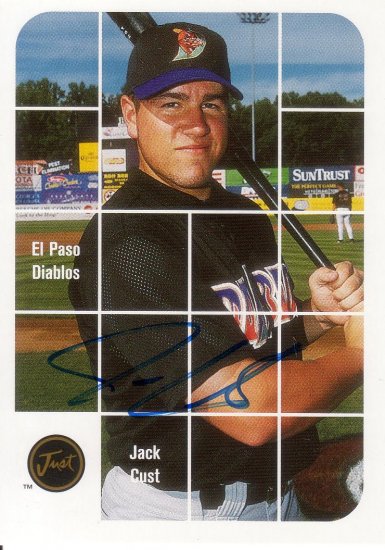 JACK CUST 2001 JUST STUFF AUTO #BA11 EL PASO DIABLOS AllstarZsports.com