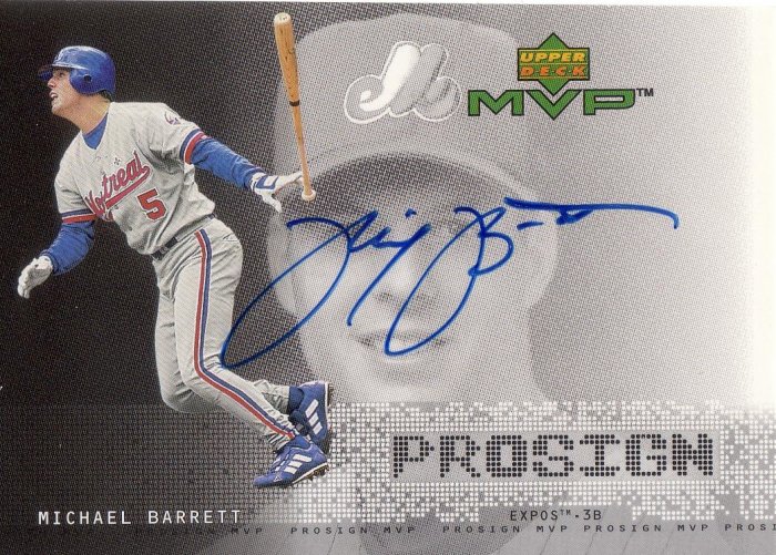 MICHAEL BARRETT 2000 MVP PROSIGN AUTO #MB MONTREAL EXPOS AllstarZsports.com