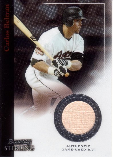 CARLOS BELTRAN 2004 BOWMAN STERLING GAME-USED BAT #BS-CIB HOUSTON ASTROS AllstarZsports.com