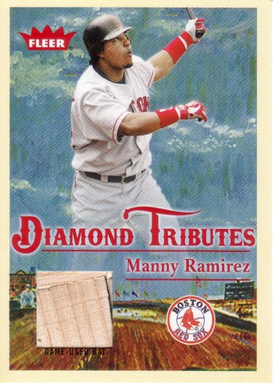 MANNY RAMIREZ 2005 FLEER TRADITIONS DIAMOND TRIBUTE BAT #DT-MR BOSTON RED SOX AllstarZsports.com