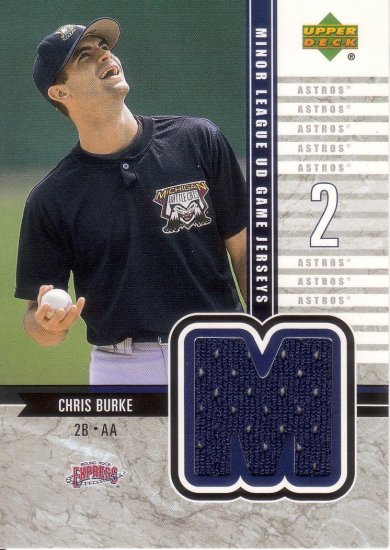 CHRIS BURKE 2002 UD MINOR LEAGUE JERSEY #J-BU ROUND ROCK EXPRESS AllstarZsports.com