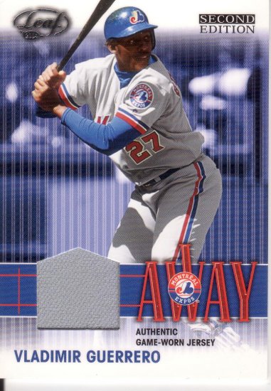 VLADIMIR GUERRERO 2004 LEAF HOME/AWAY AWAY JERSEY #A-7 MONTREAL EXPOS AllstarZsports.com