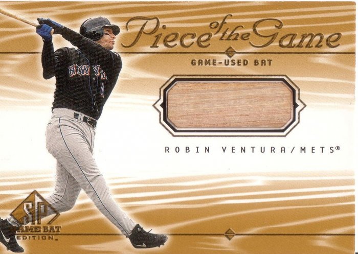 ROBIN VENTURA 2001 SP GAME BAT PIECE OF THE GAME BAT #RV NEW YORK METS AllstarZsports.com