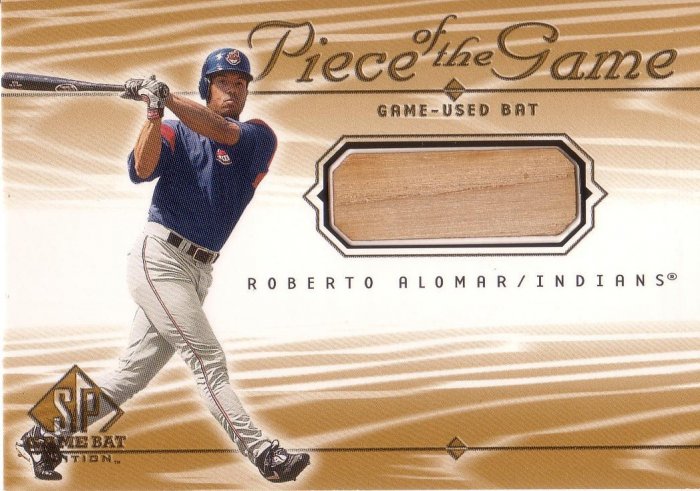 ROBERTO ALOMAR 2001 SP GAME BAT PIECE OF THE GAME BAT #RA CLEVELAND INDIANS AllstarZsports.com