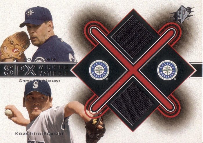 AARON SELE / SASAKI 2001 SPX WINNING MATERIALS UPDATE DUAL #AS-KS MARINERS AllstarZsports.com