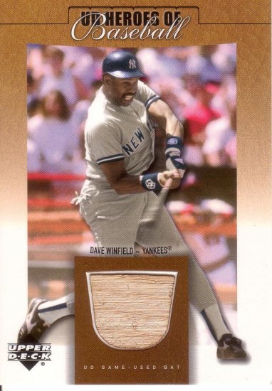 DAVE WINFIELD 2001 UD PROSPECT PREMIERS HEROES OF BASEBALL BAT #B-DW YANKEES AllstarZsports.com