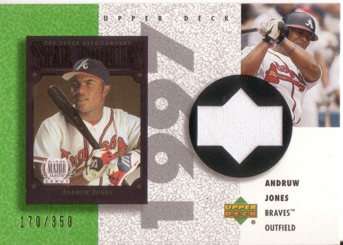 ANDRUW JONES 2002 UD BALL PARK IDOLS PLAYER'S CLUB JERSEY #R-AJ 170/350 BRAVES AllstarZsports.com
