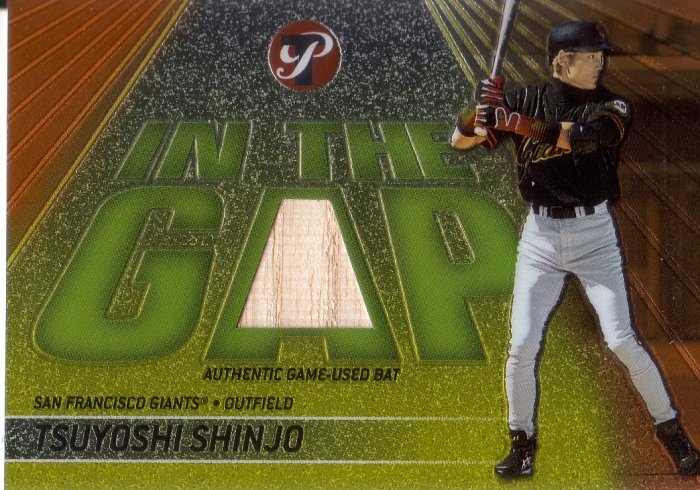 TSUYOSHI SHINJO 2002 TOPPS PRISTINE IN THE GAP GAME-USED BAT #IG-TS S.F. GIANTS AllstarZsports.com