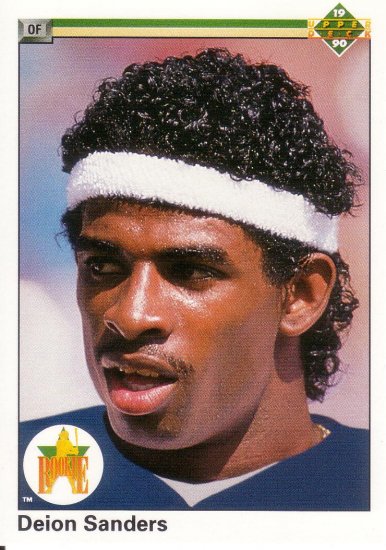 DEION SANDERS 1990 UPPER DECK #13 ROOKIE NEW YORK YANKEES AllstarZsports.com