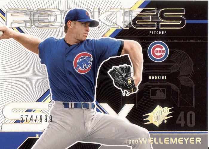 TODD WELLEMEYER 2003 SPX ROOKIES #144 ROOKIE SP# 574/999 CHICAGO CUBS AllstarZsports.com