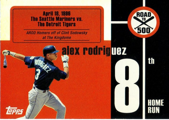 ALEX RODRIGUEZ 2007 TOPPS AROD ROAD TO 500 #ARHR8 SEATTLE MARINERS AllstarZsports.com