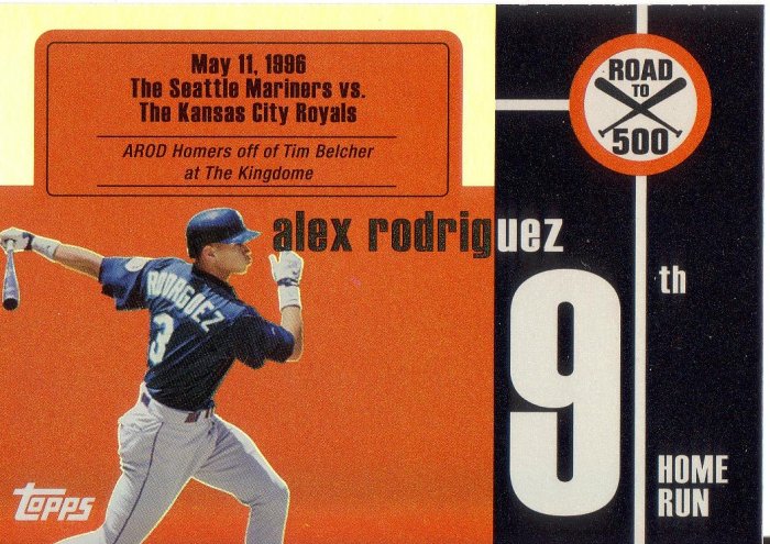 ALEX RODRIGUEZ 2007 TOPPS AROD ROAD TO 500 #ARHR9 SEATTLE MARINERS AllstarZsports.com
