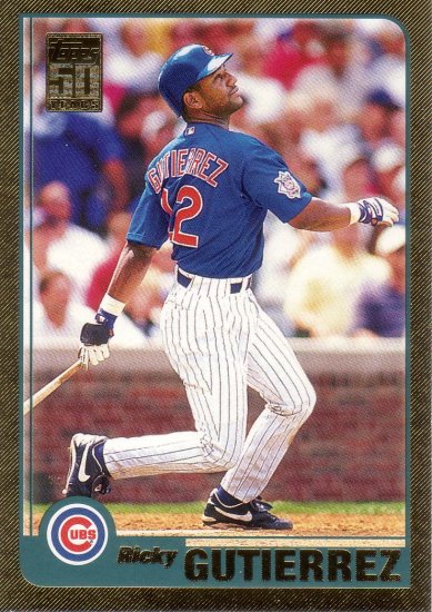 RICKY GUTIERREZ 2001 TOPPS GOLD #422 SP 1547/2001 CHICAGO CUBS AllstarZsports.com