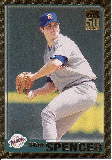 STAN SPENCER 2001 TOPPS GOLD #638 SP 1891/2001 SAN DIEGO PADRES AllstarZsports.com