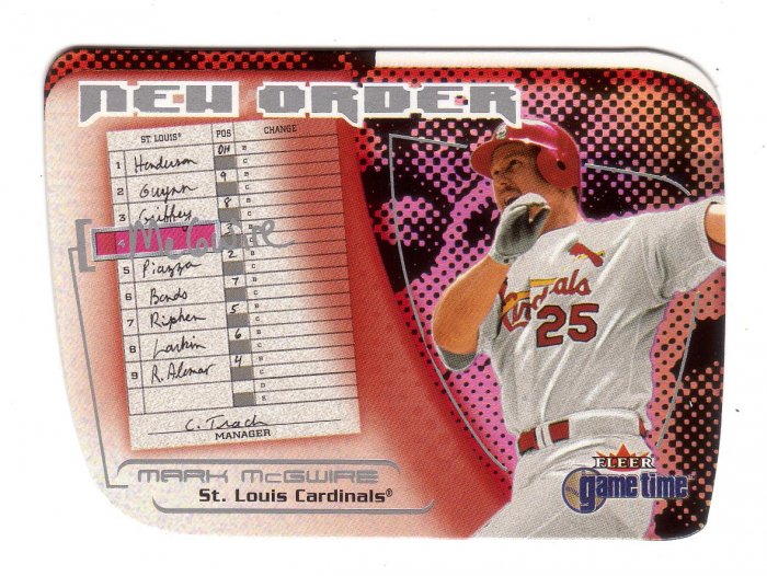 MARK McGWIRE 2001 FLEER GAME TIME NEW ORDER #4 OF 15 NO ST. LOUIS CARDINALS AllstarZsports.com