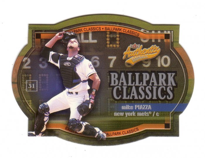 MIKE PIAZZA 2003 FLEER AUTHETIX BALLPARK CLASSICS #9 NEW YORK METS AllstarZsports.com