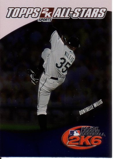 DONTRELLE WILLIS 2006 TOPPS 2K SPORTS ALL-STARS #11 OF 11 FLORIDA MARLINS AllstarZsports.com