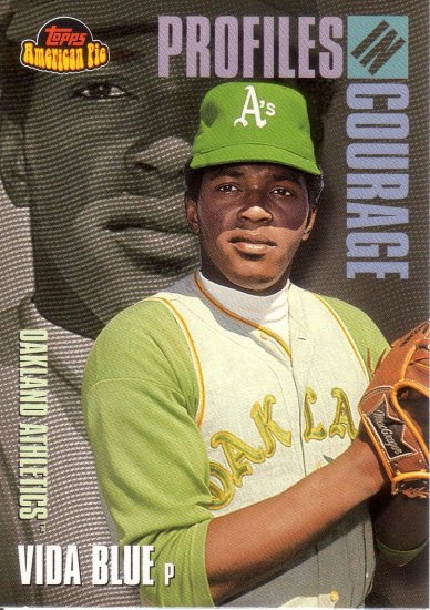 VIDA BLUE 2001 TOPPS AMERICAN PIE PROFILES IN COURAGE #PIC18 OAKLAND ATHLETICS AllstarZsports.com