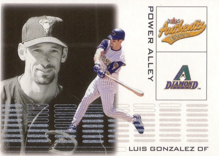 LUIS GONZALEZ 2002 AUTHENTIX POWER ALLEY #3 ARIZONA DIAMONDBACKS AllstarZsports.com