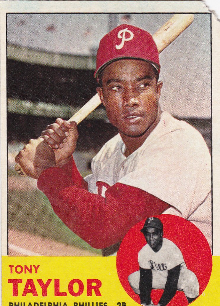 TONY TAYLOR 1963 TOPPS #366 PHILADELPHIA PHILLIES www.AllstarZsports.com