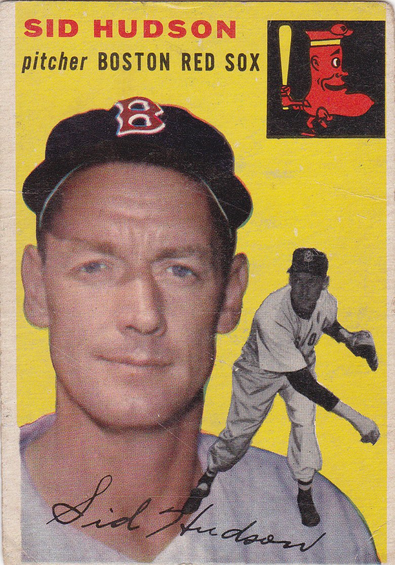 SID HUDSON 1954 TOPPS #93 BOSTON RED SOX www.AllstarZsports.com