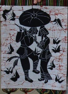 the love under umberlla small size wax printing