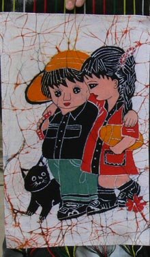 the happy children small size wax printing
