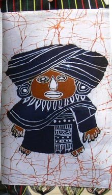 the man in the miao constum samll size wax printing