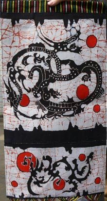 the middle size the flying dragon pattern wax printing