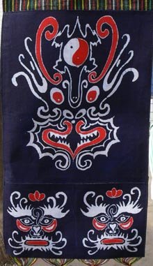 the middle size of the opera face pattern wax printing