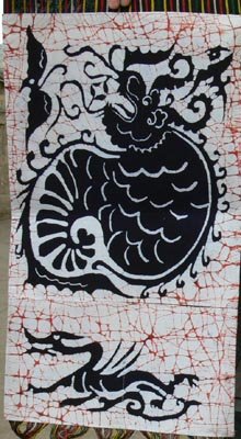 the middle size dragon pattern wax printing