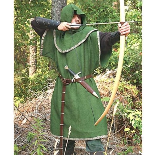 Huntingdon Green Over Tunic with Hood – S/M