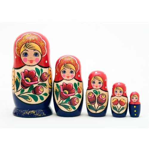 Volga Maiden Doll 5pc. - 6"