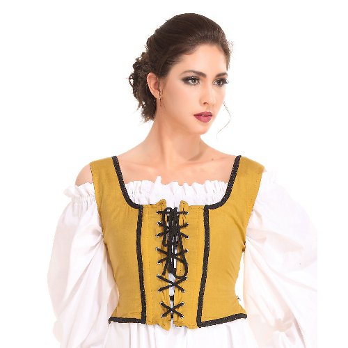 Decorated Wench Bodice – Gold, Small