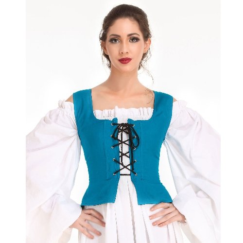 Peasant Bodice – Hawaiian Ocean, Small