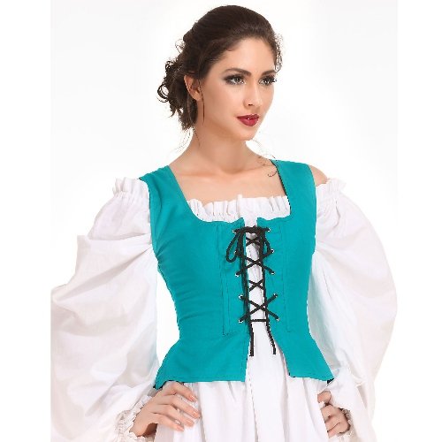 Peasant Bodice – Hunter Green, Small