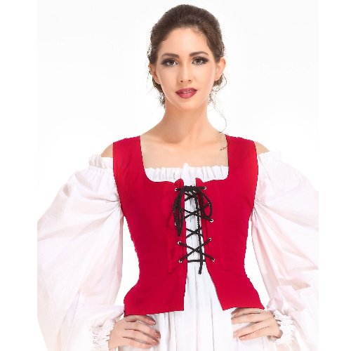 Peasant Bodice – Red, Small