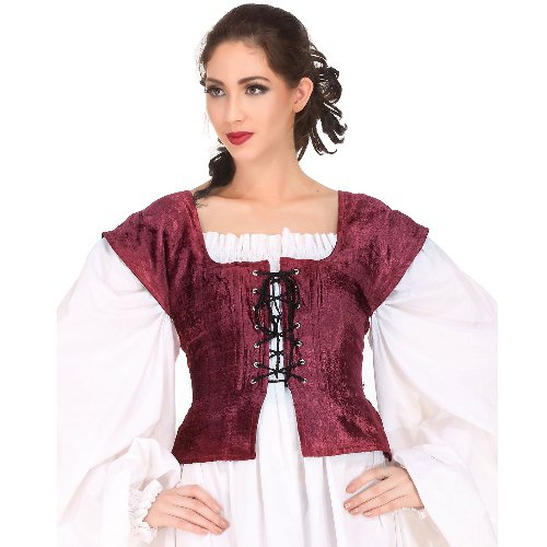Velvet Bodice – Maroon, X-Large