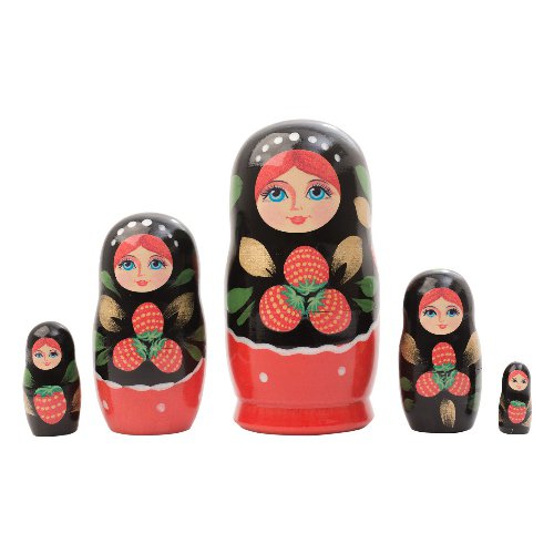 Khokhloma Art Doll 5pc. - 4"
