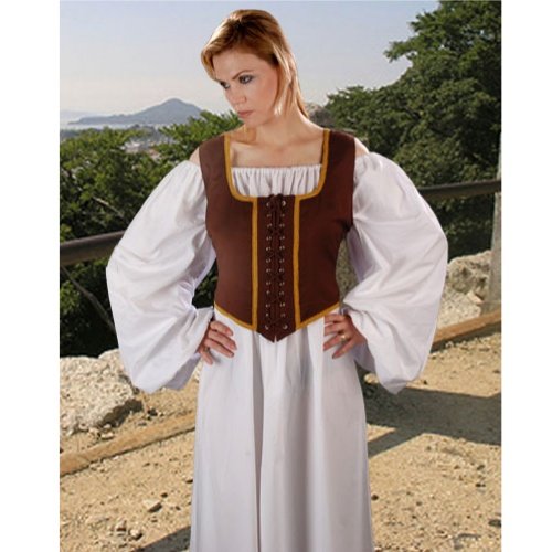 Decorated Wench Bodice – Chocolate, Medium