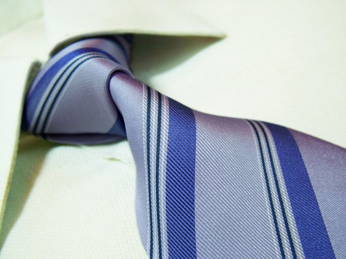 Bugatti 100% silk tie SW2608,purple stripe