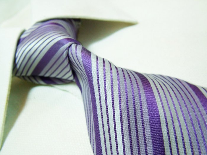 100% silk tie SW2639,purple stripe