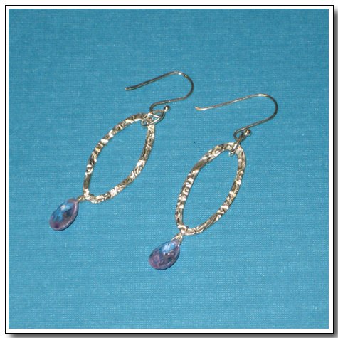 Hammered Oval Earrings